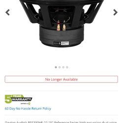 Dayton Audio RSS390HE-22 15" Reference Series High Excursion Subwoofer 2+2 ohm 