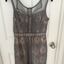 Grey Lace Dress Size Medium
