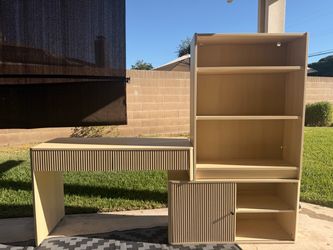 Desk and Shelf