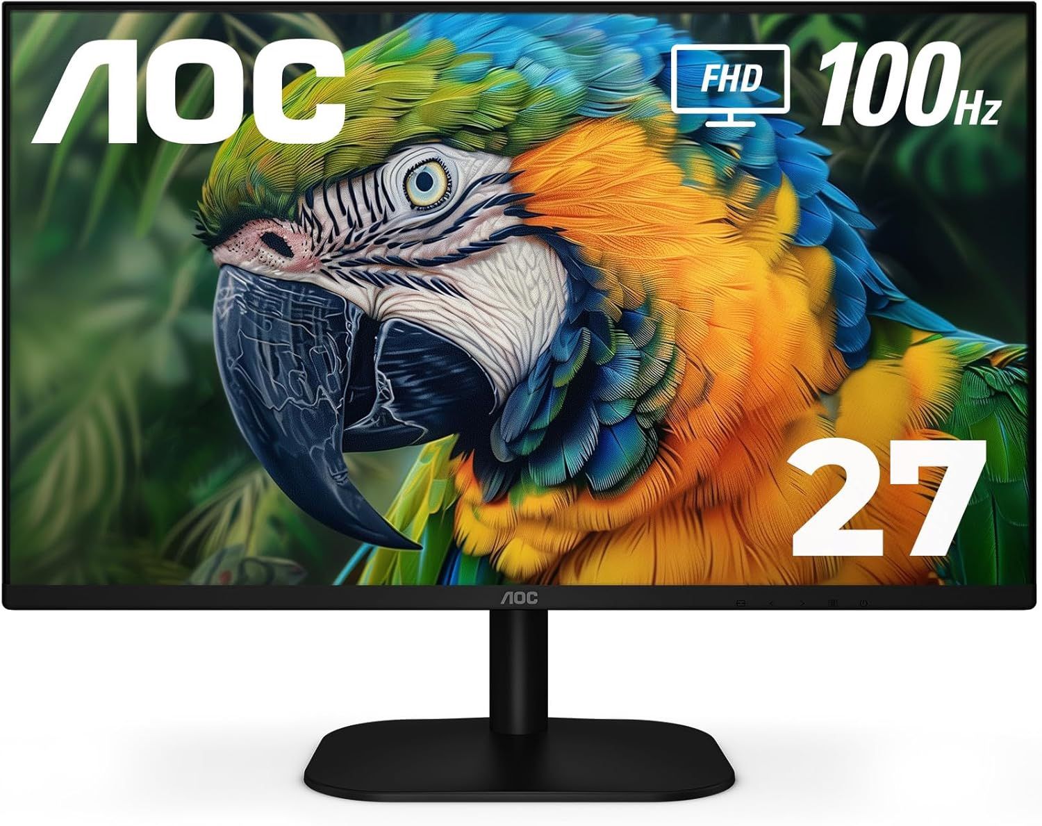 AOC 27B2H2 Monitor, 27-inch IPS FHD, 100Hz Dual HDMI, VESA 101% sRGB