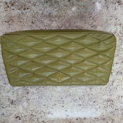 YSL Olive Green Sade Clutch Bag 