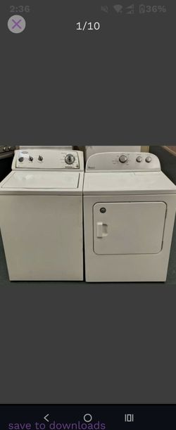 WHIRLPOOL ELITE TOPLOAD WASHER & WHITE ELITE ELECTRIC DRYER SET