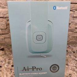 AiPro-200 Plus Dual Bluetooth Stereo Headphones Mint Gr Wireless Headset Premium