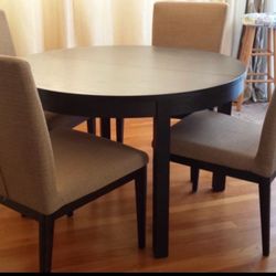 Roth & Allen  Set Od 4 Parson Dining Chairs Metal Leg Indoor Outdoor 