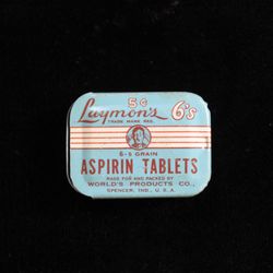 Vintage Laymons Aspirin Tablet Container