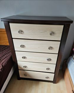 Contemporary Wood 5-Drawer Chest