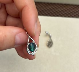 Teardrop Stone Dangle Earrings