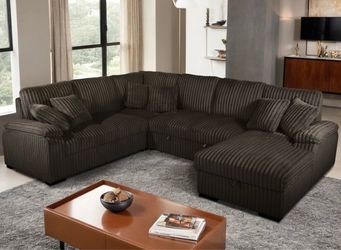 Brown ultra plush soft microfiber sectional sleeper sofa couch