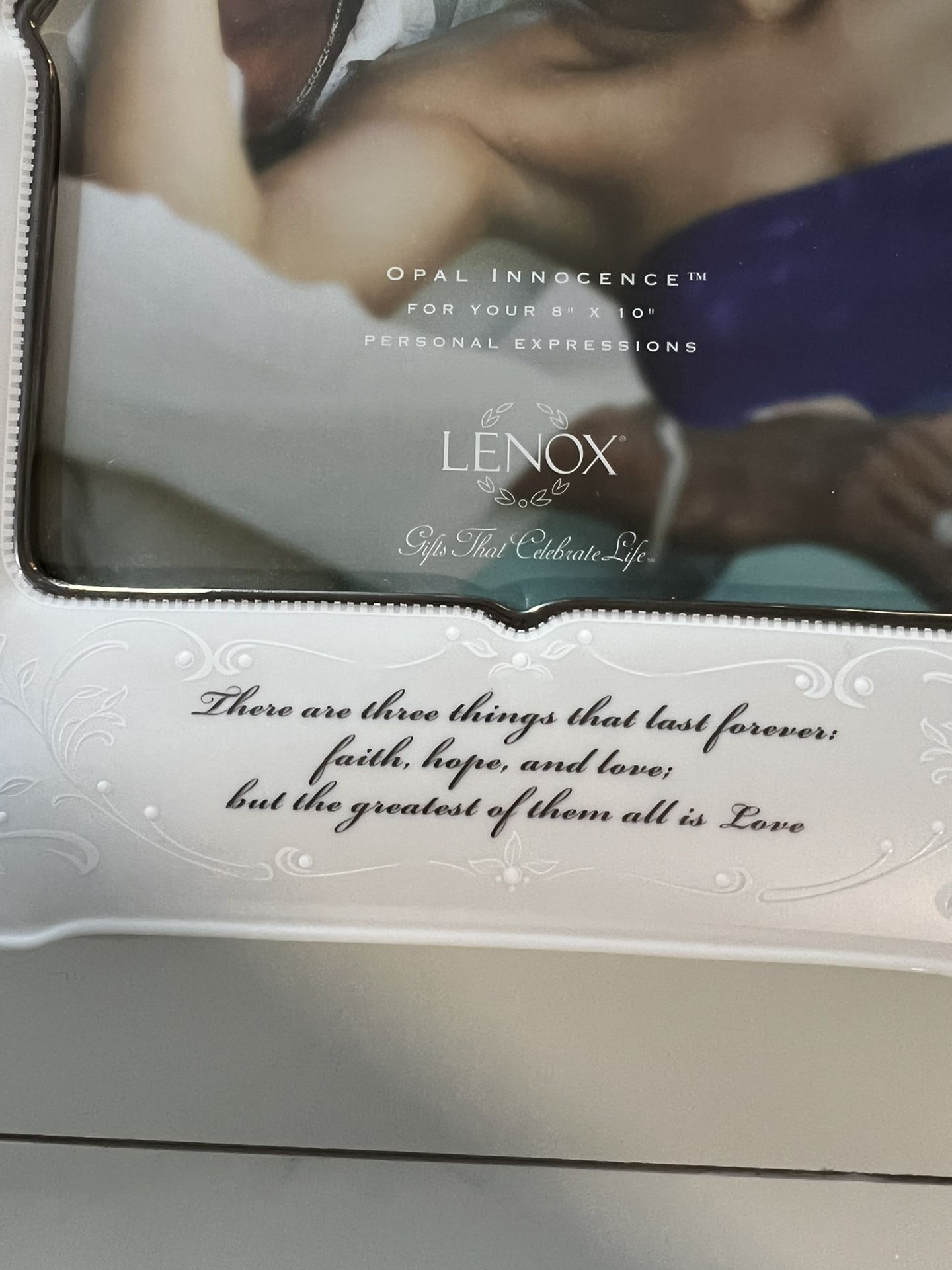 Lenox Opal Innocence newest picture frame, 8”x10”.