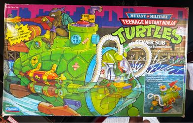 Vintage TMNT Sewer Sub Complete with Box
