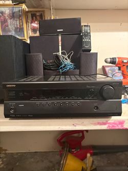Onkyo AV Receiver with Speakers and Remote
