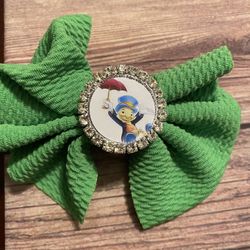Jiminy Cricket Hair Bow