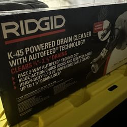 K45 Powered Drain Cleaner New In Box
