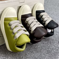 Rick Owens Leather Lo Sneakers