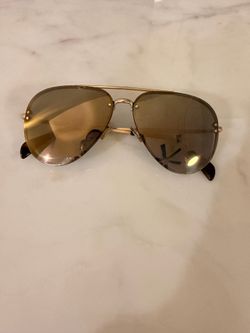 Celine Gold aviator sunglasses with mirrored - rainbowesque lenses