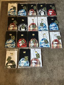 Bape Tees Sizes S-Xl