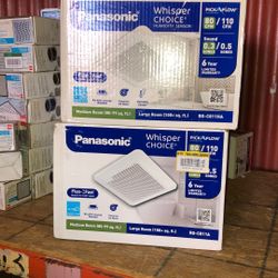 Panasonic Whisper Choice Auto DC Pick-A-Flow 80/110 CFM Ceiling Bathroom Exhaust Fan with Humidity Sense and Flex-Z Fast Bracket
