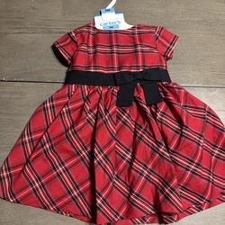 Red and black plaid dress with bow #plaid #dress.  New with tags