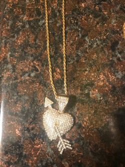 Gold heart chain