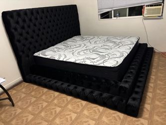 Queen size bed frame with mattress