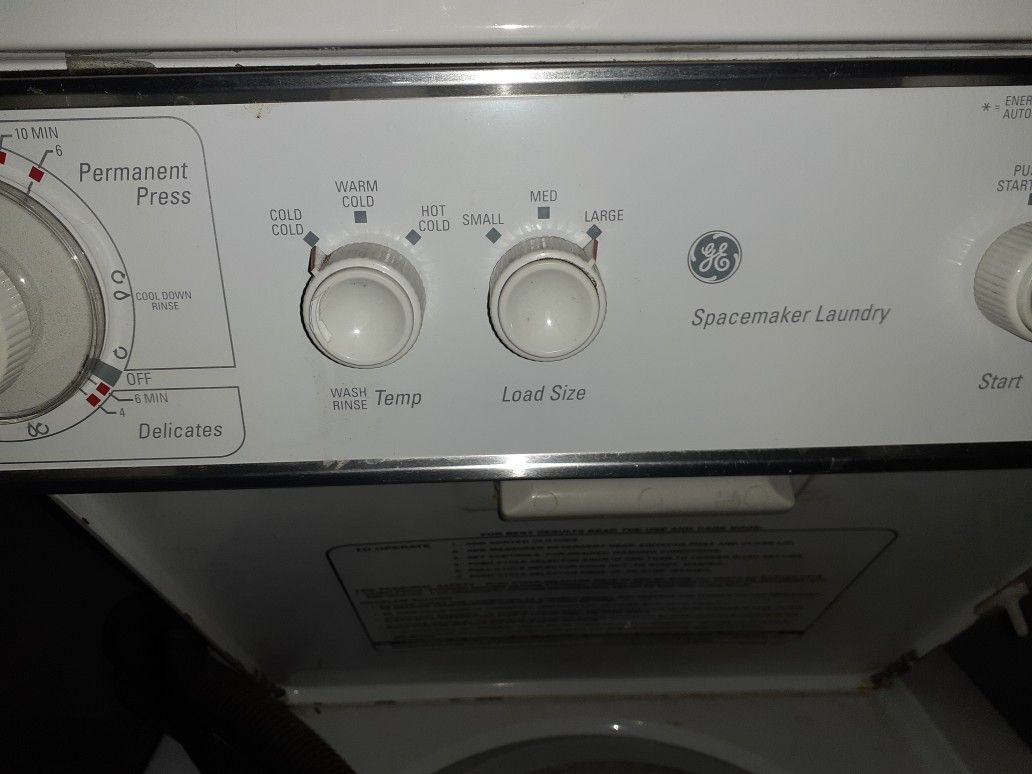 GE washer dryer combo..stacked