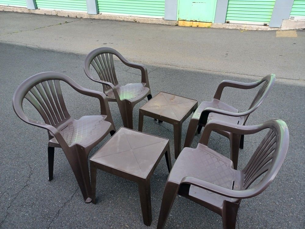 Four Chair Plus Two Little Tables
