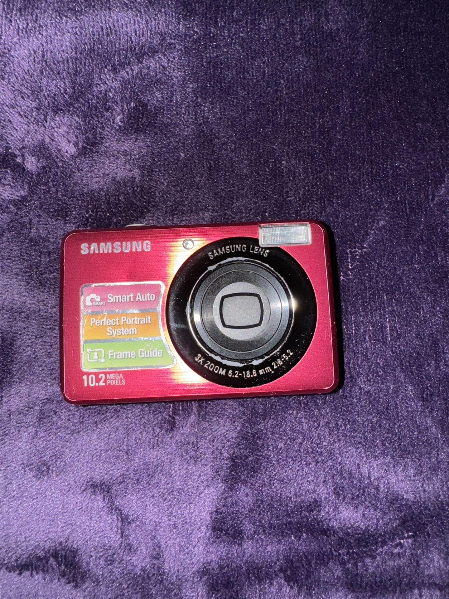 Used Samsung SL202 10.2 MP Digital Camera - Hot Pink - Original Charger & AV Cables - Wearable Camera Bag Included, FREE shipping!