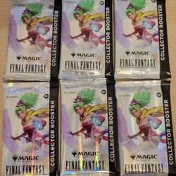 6x final fantasy magic the gathering ff mtg collector booster pack
