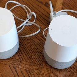 Pair of Google Home Smart Speakers - Voice Control & Music