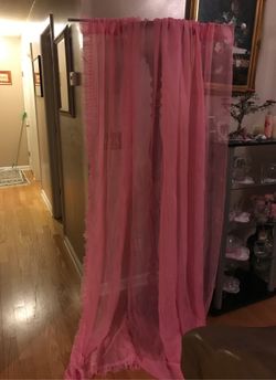 Two pieces roses curtain