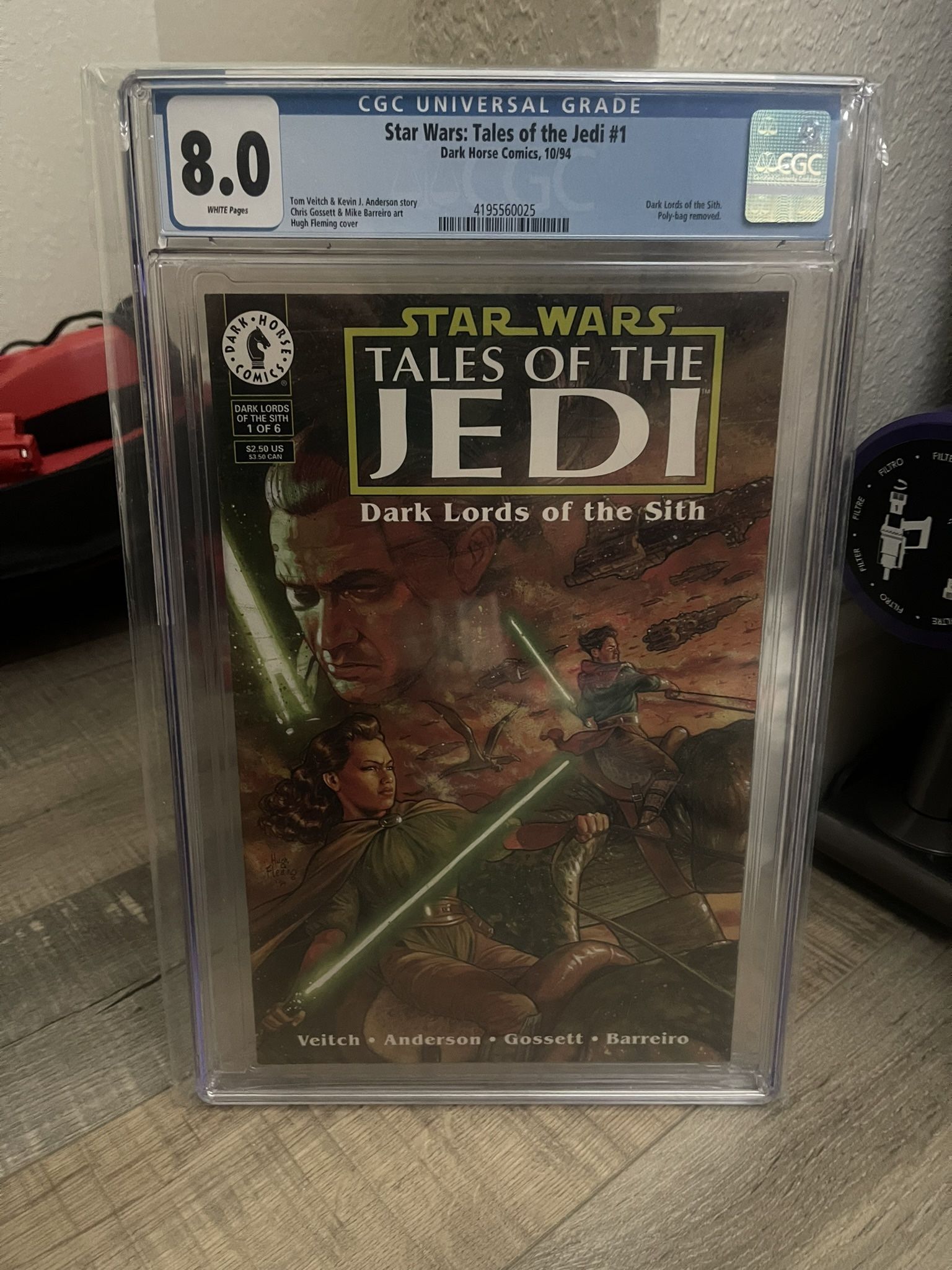Star Wars Dark Lord Of The Sith Tales Of The Jedi #1 Dark Horse Comics CGC 8.0