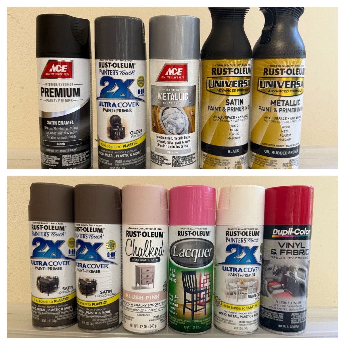 Paint Spray Cans Multicolor