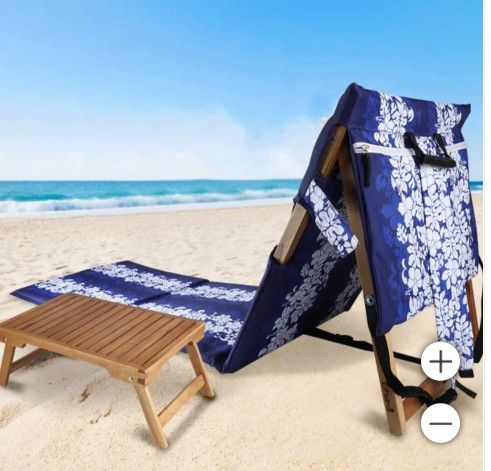 Melino Beach Lounger with Tray Table