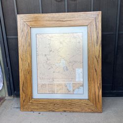 Yellowstone National Park Map In Solid Oak frame $10