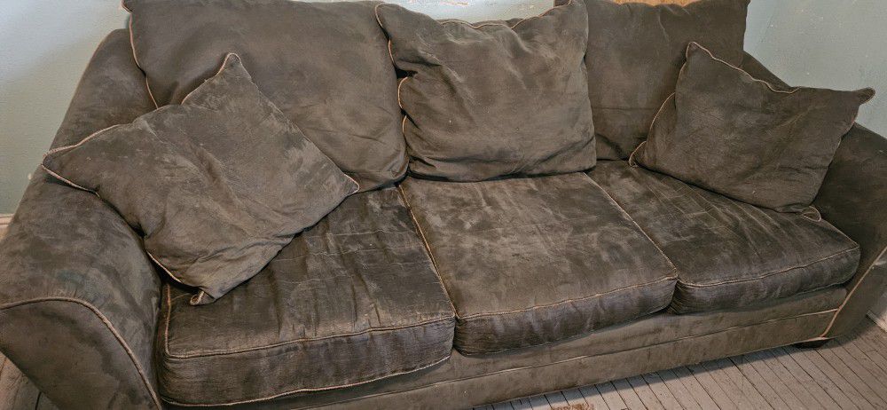 FREE COUCH AND LOVE CHAIR WITH OTTOMAN