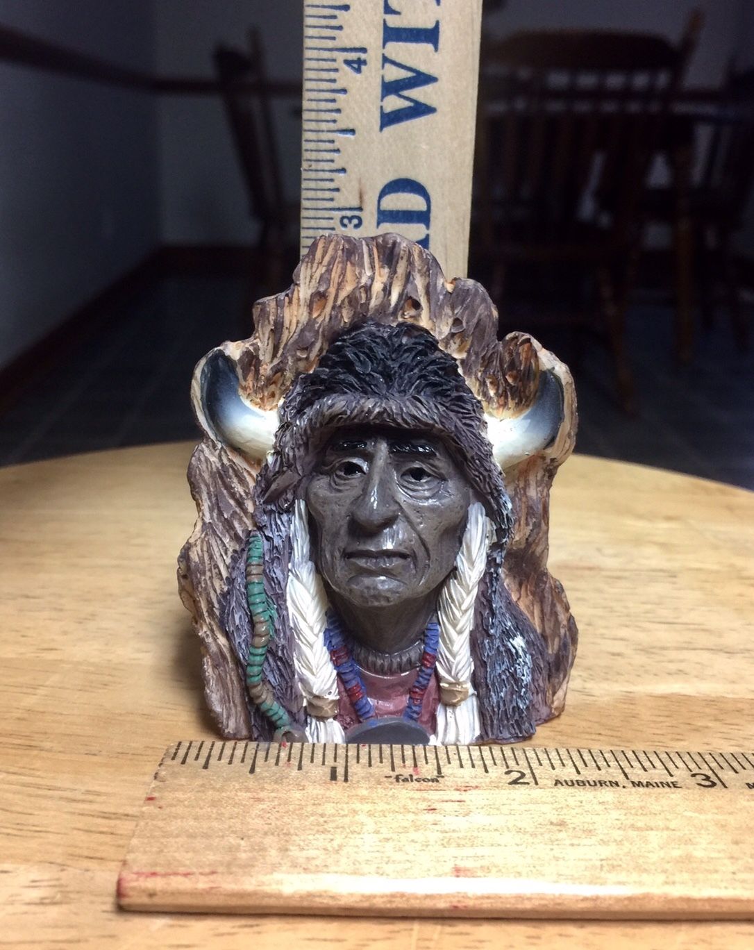 Beautiful Vintage Resin Figure Indian Head Statue - See Pictures For Size