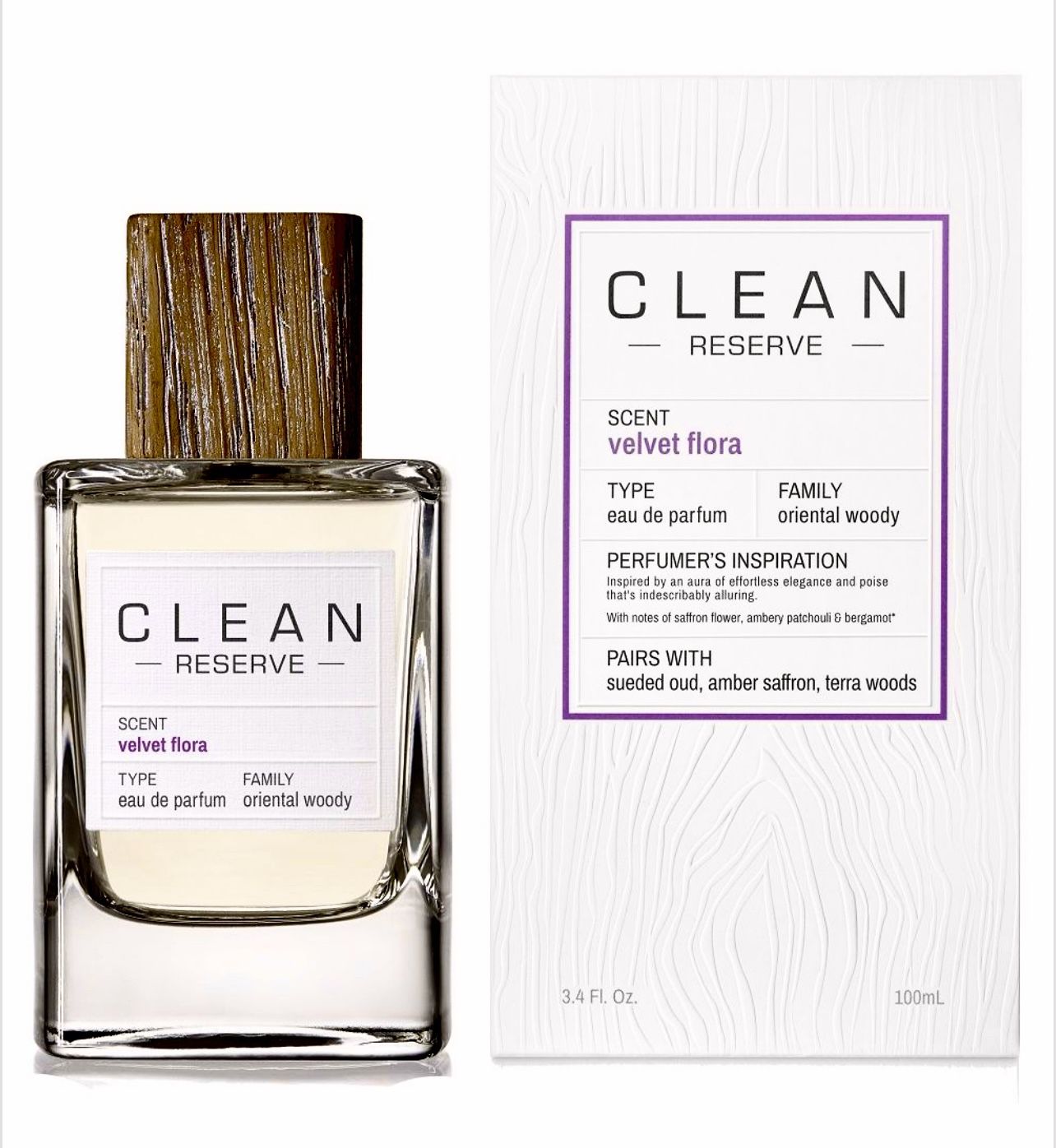 Velvet Flora by Clean Reserve Eau de Parfum Spray Unisex 3.4 FL oz / 100 ML New in Box