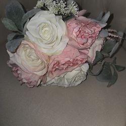 New Pink And Off White Bouquet 