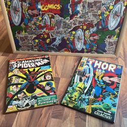 Wooden Marvel Comic Framed Wall Hangers A Large Message Board  80.00 Obo