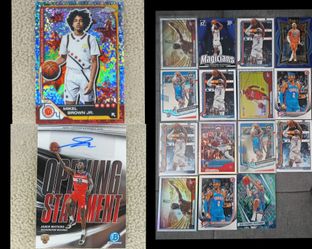 Jamir Watkins 2025 Bowman Chrome Opening Statement Signatures Rookie Auto
+ Mikel Brown Jr 2025 Topps Chrome McDonald's Mcflurry Refractor + 15 Shai G