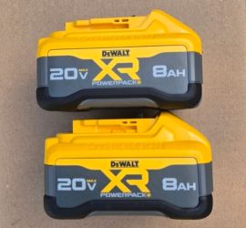 Dewalt 20v Batteries 8.0 Ah XR Powerpack Brand New Price For Both