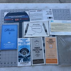 Vintage Glove Box Manuals