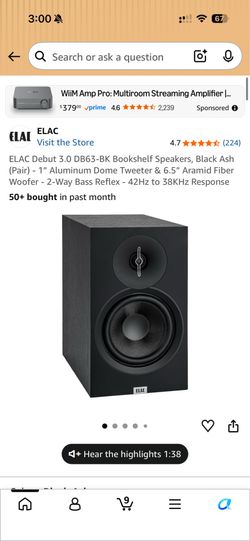 ELAC Debut 3.0 DB63 Speaker 6.5”