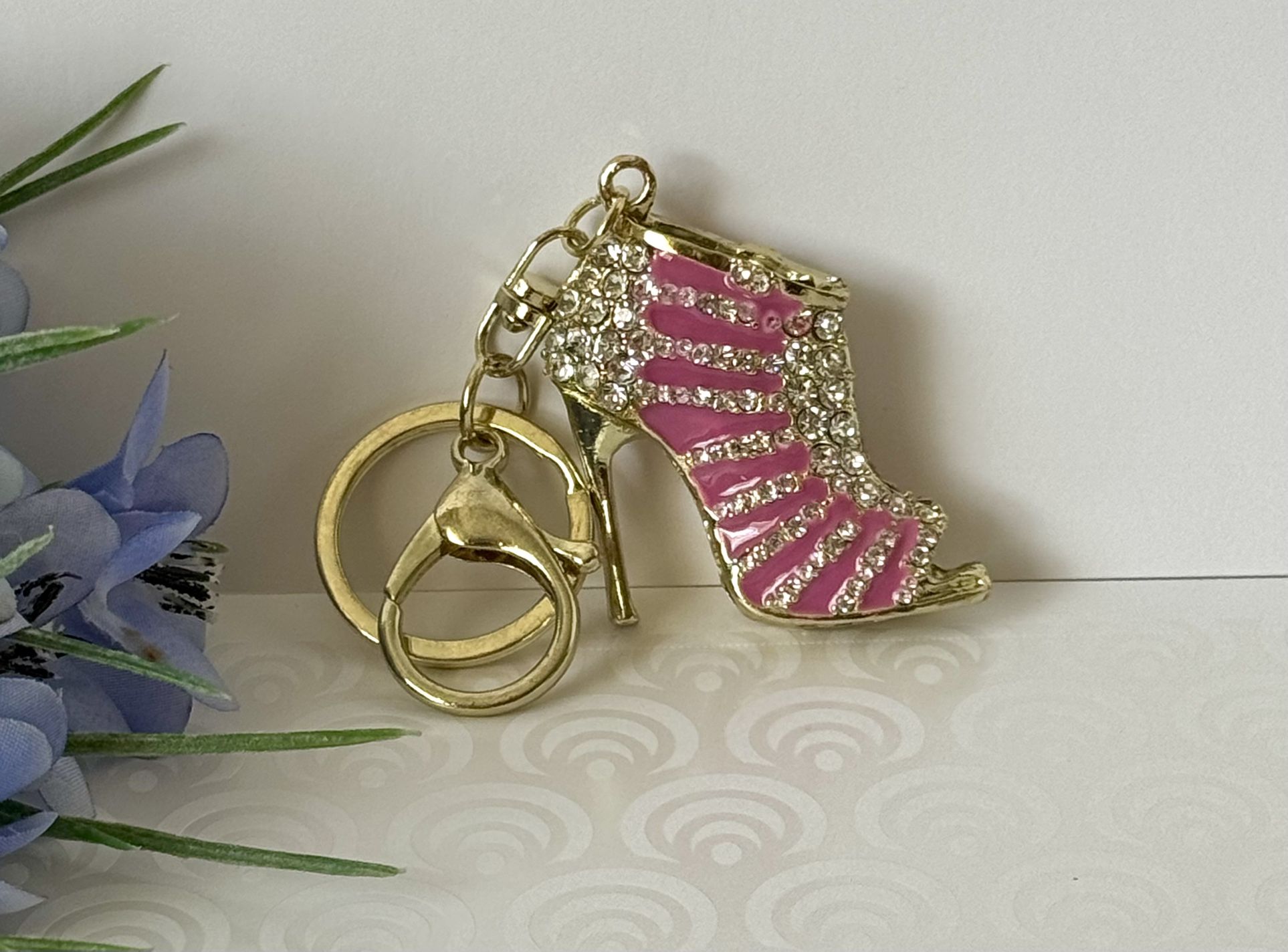 Pink Stiletto Keychain 
