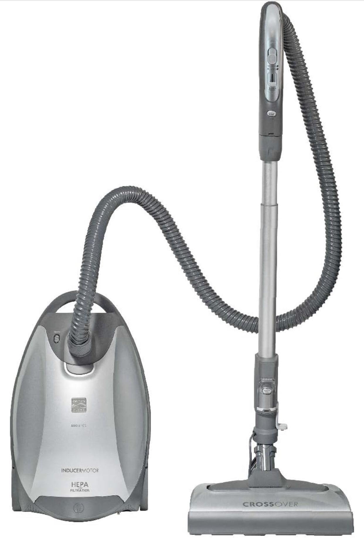 Kenmore Elite 21814 Pet Friendly CrossOver Lightweight Bagged HEPA Canister Vacuum with Pet PowerMate, Extended Telescoping Wand, Retractable Cord, 2 