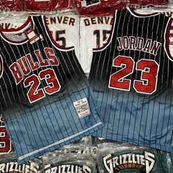 Bulls Jordan Pinstripe Jersey NBA