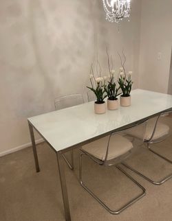 Stainless steel dining table