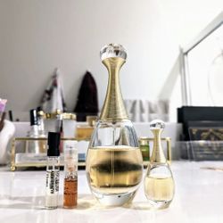 J'dore Dior Perfume (50ml) + travel Size + 2 Burberry Ysl Samples