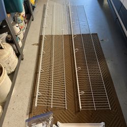 2 Pieces Of Metal Closet Shelving With Brackets