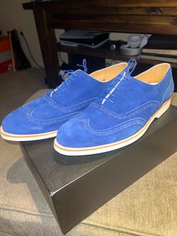 Dress shoes Blue leather Italian